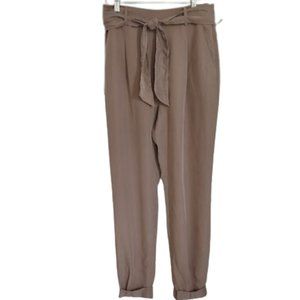 Leith Taupe Tie Waist Slouchy Pants NWT Medium